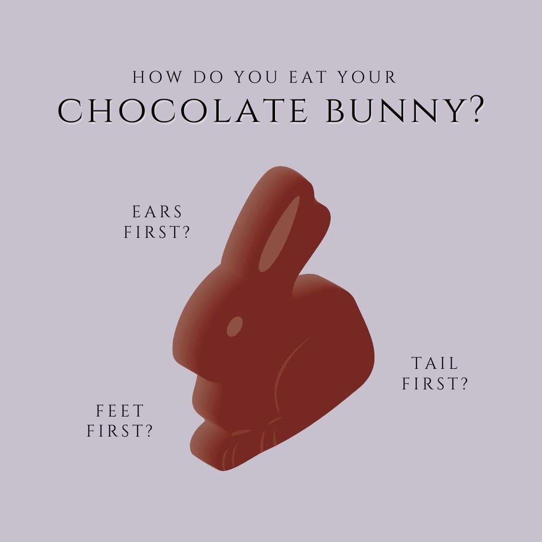 Purple Brown Chocolate Easter Bunny Happy Easter Instagram Post