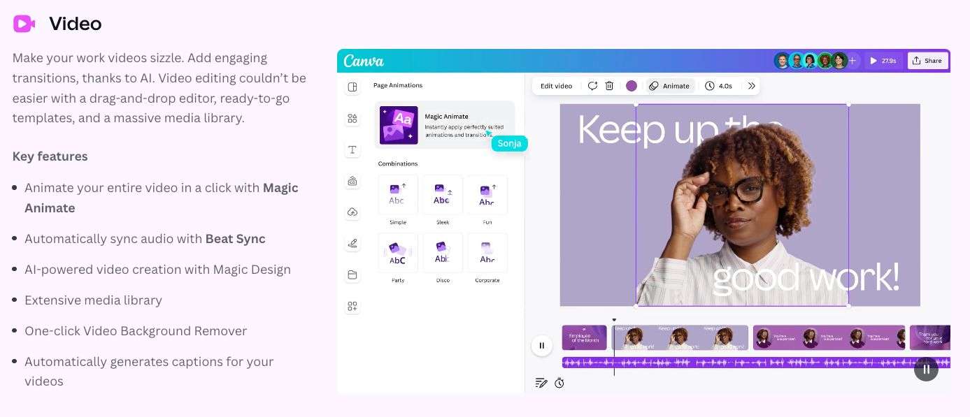 Video in Canva's Visual Suite