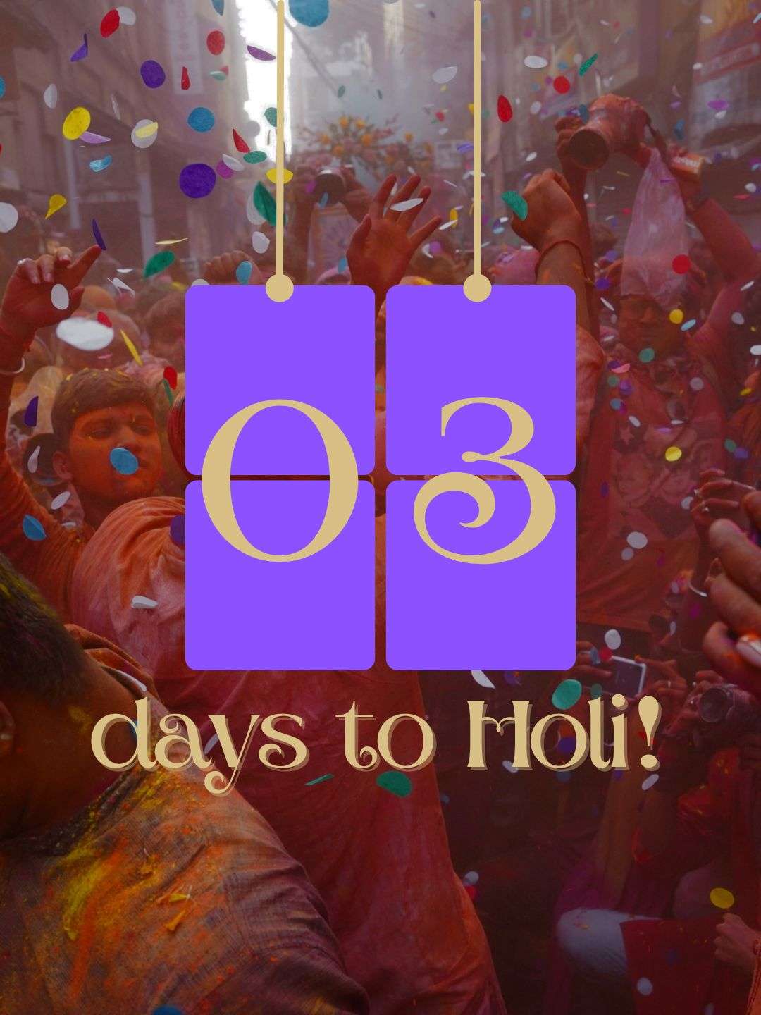Colorful Photographic Countdown Holi Festival