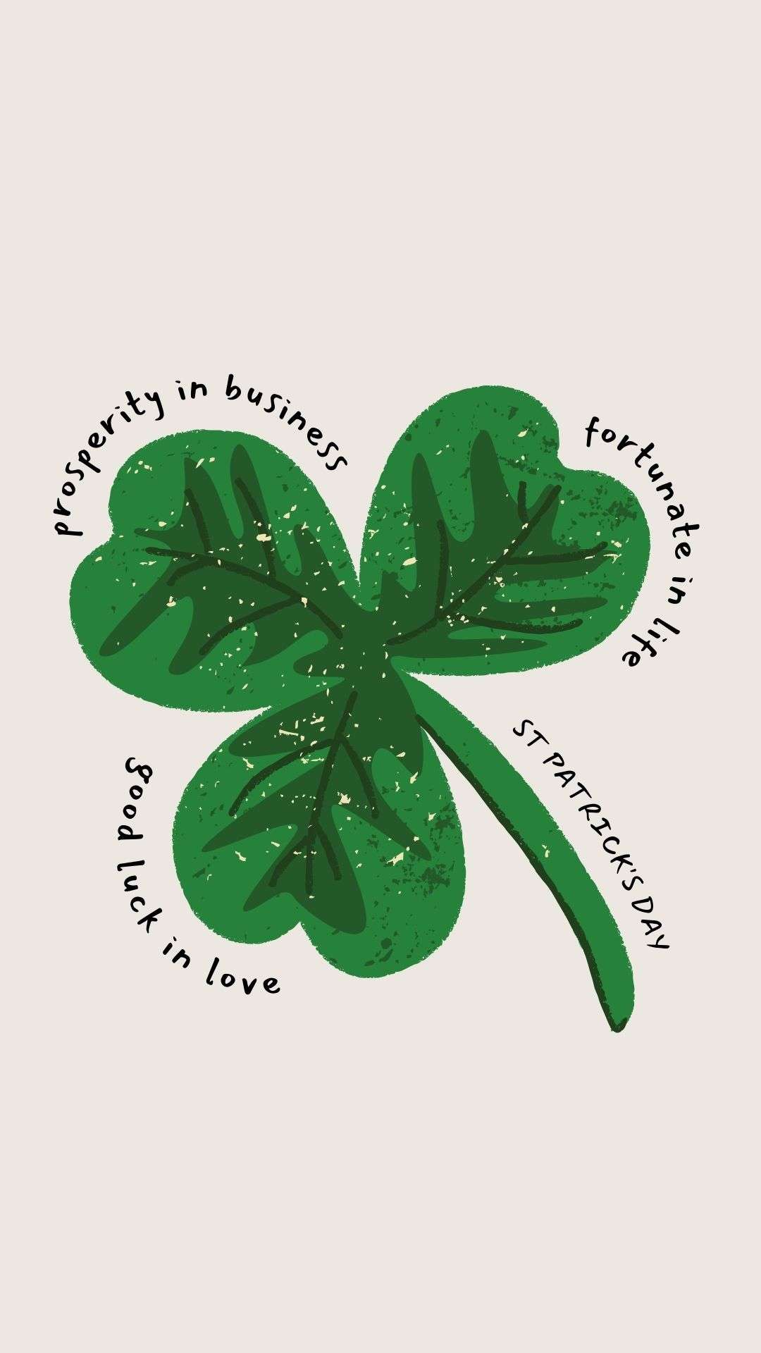 Prosperity Fortune Clover St Patrick's Day Template