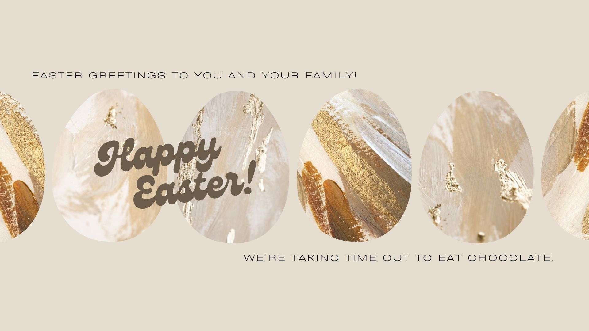 Gold Hand Painted Small Business Closing Hours Facebook Event Cover Canva Template by Socially Sorted