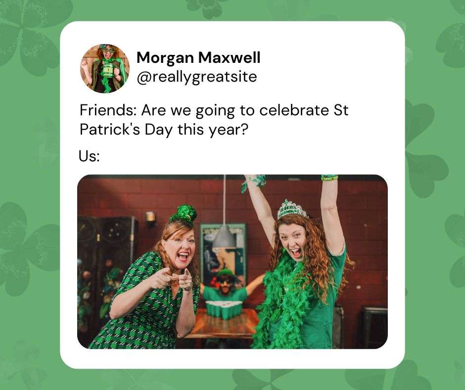 St Patrick's Day Meme Canva Template