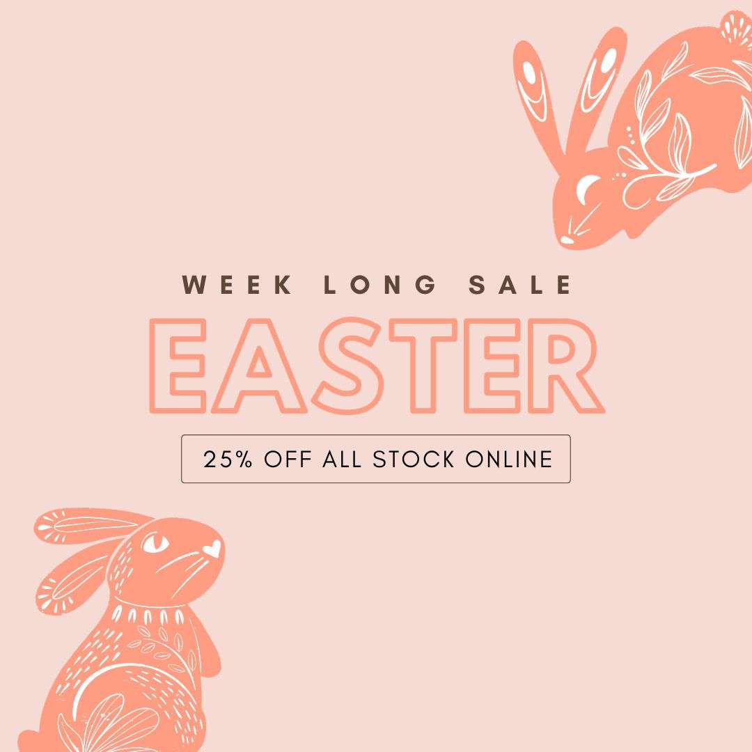Pink Easter Bunny Online Sale Instagram Post Canva Template by Socially Sorted