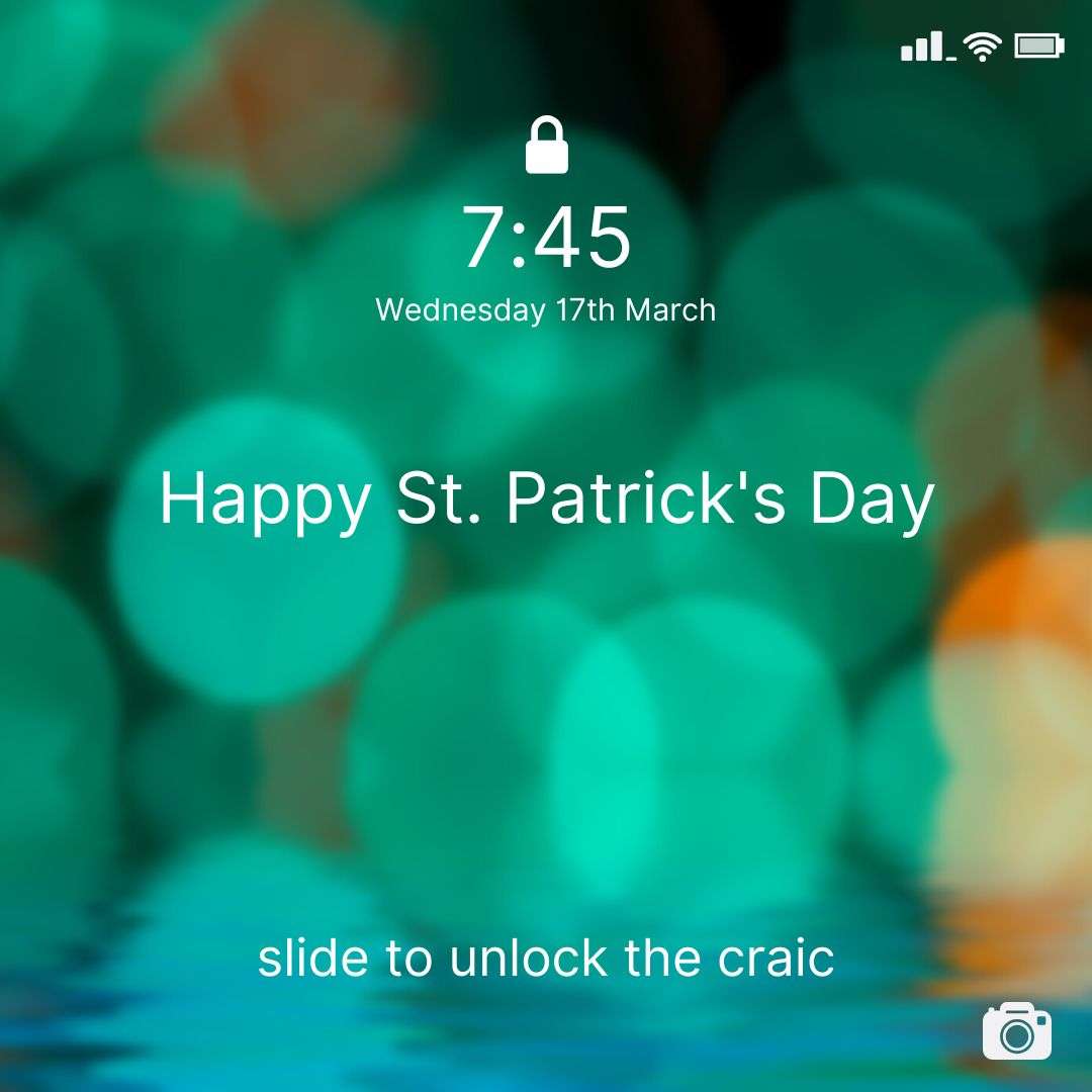 Happy St Patrick's Day Mobile Phone Mockup Template