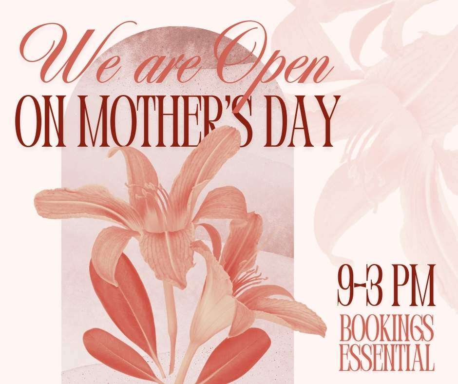Pink Orange Floral Business Opening Hours Mother's Day Facebook Post - Mother's Day Canva Templates