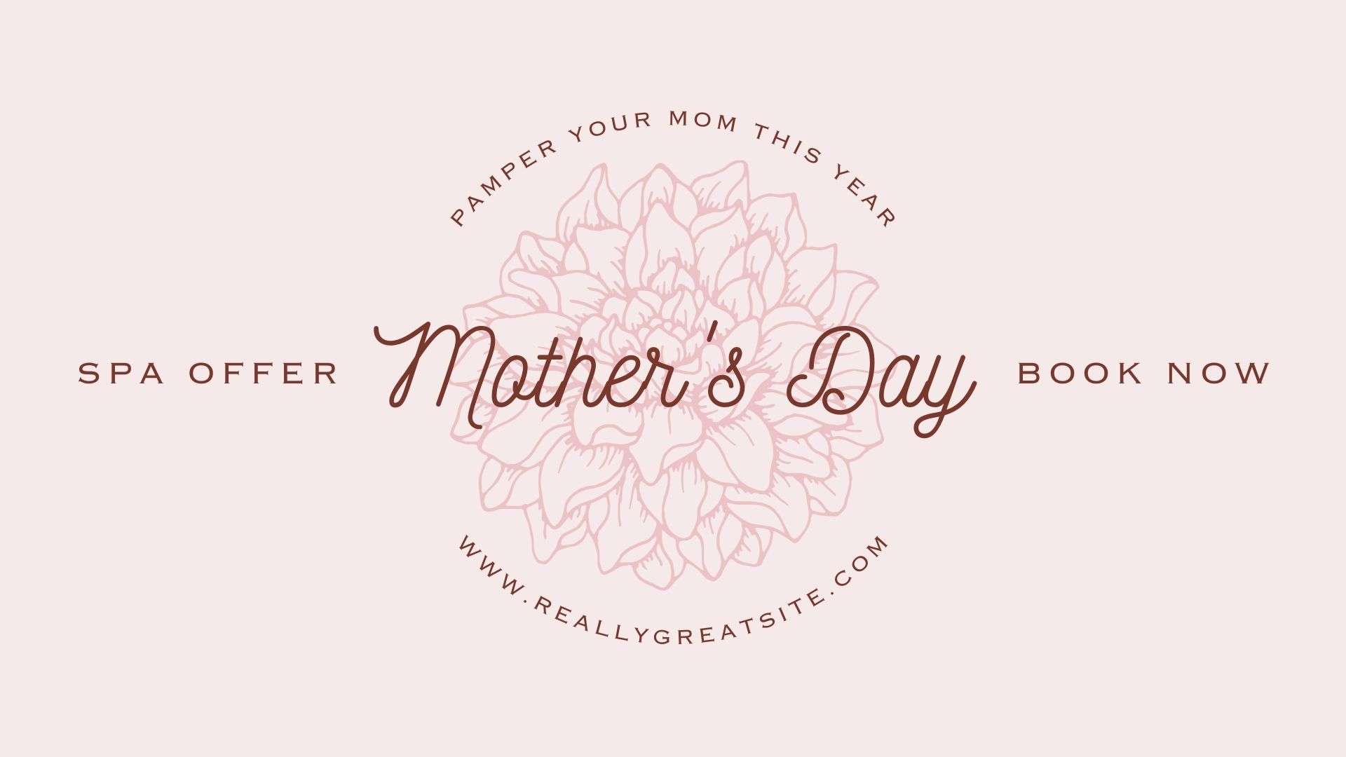 Pink & Red Spa Offer Mother's Day Facebook Event Cover